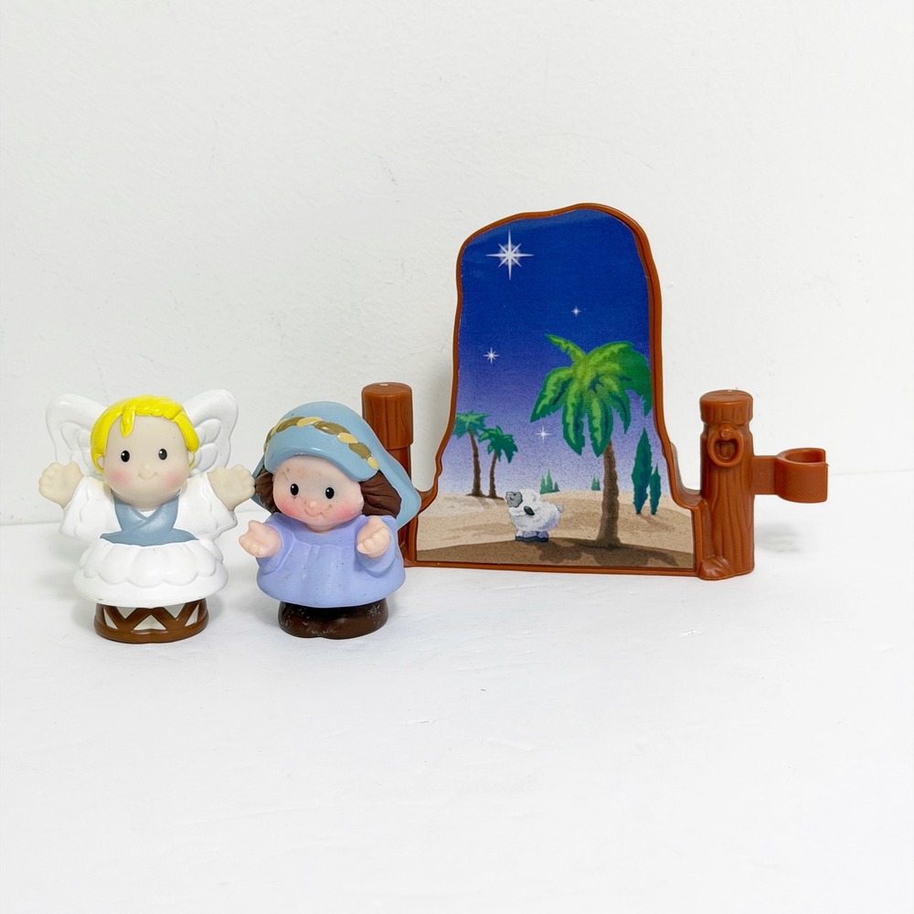 Fisher-Price Little People Kids OS Multicolor Nativity Mary Angel Backdrop Set